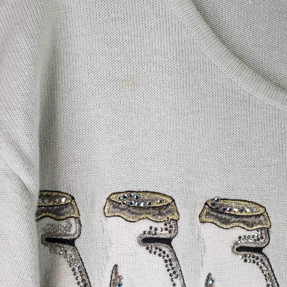 Iceberg Vtg Disney Sweater Mickey Mouse White Pullover Women’s Medium Flaw - Picture 3 of 9